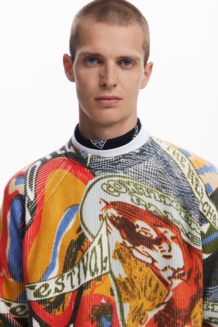 Ethnic print sweater | Desigual