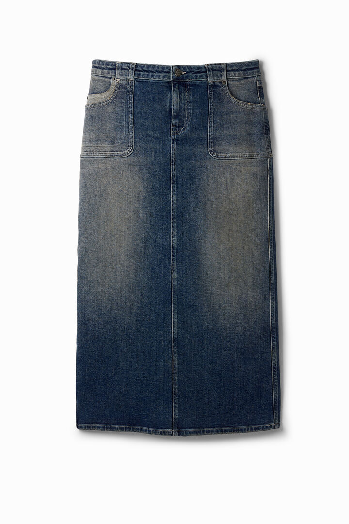 Falda midi denim