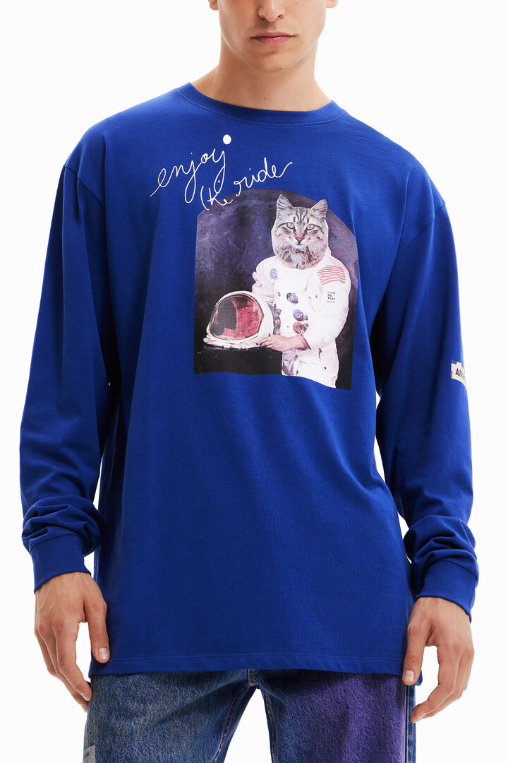Camiseta oversize gato astronauta | Desigual