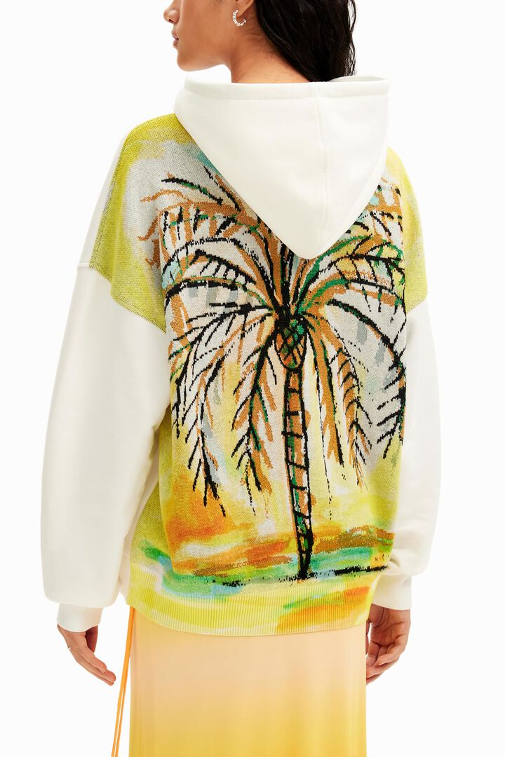 Oversize palm tree hoodie | Desigual