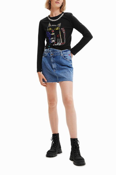 ネコモチーフ アーティTシャツ | Desigual