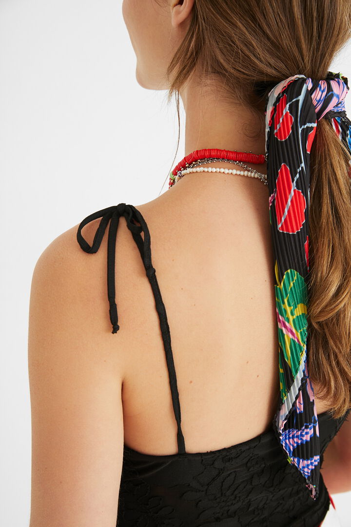 Embroidered bodysuit fine straps | Desigual