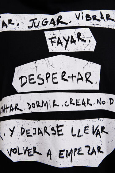 Sudadera oversize texto Manifesto | Desigual