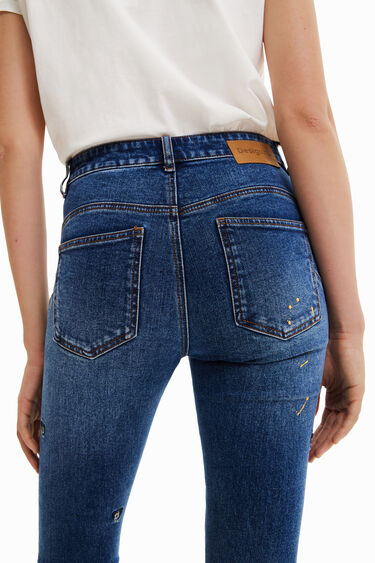 ג'ינס הדפס מיני מאוס לנשים | Desigual