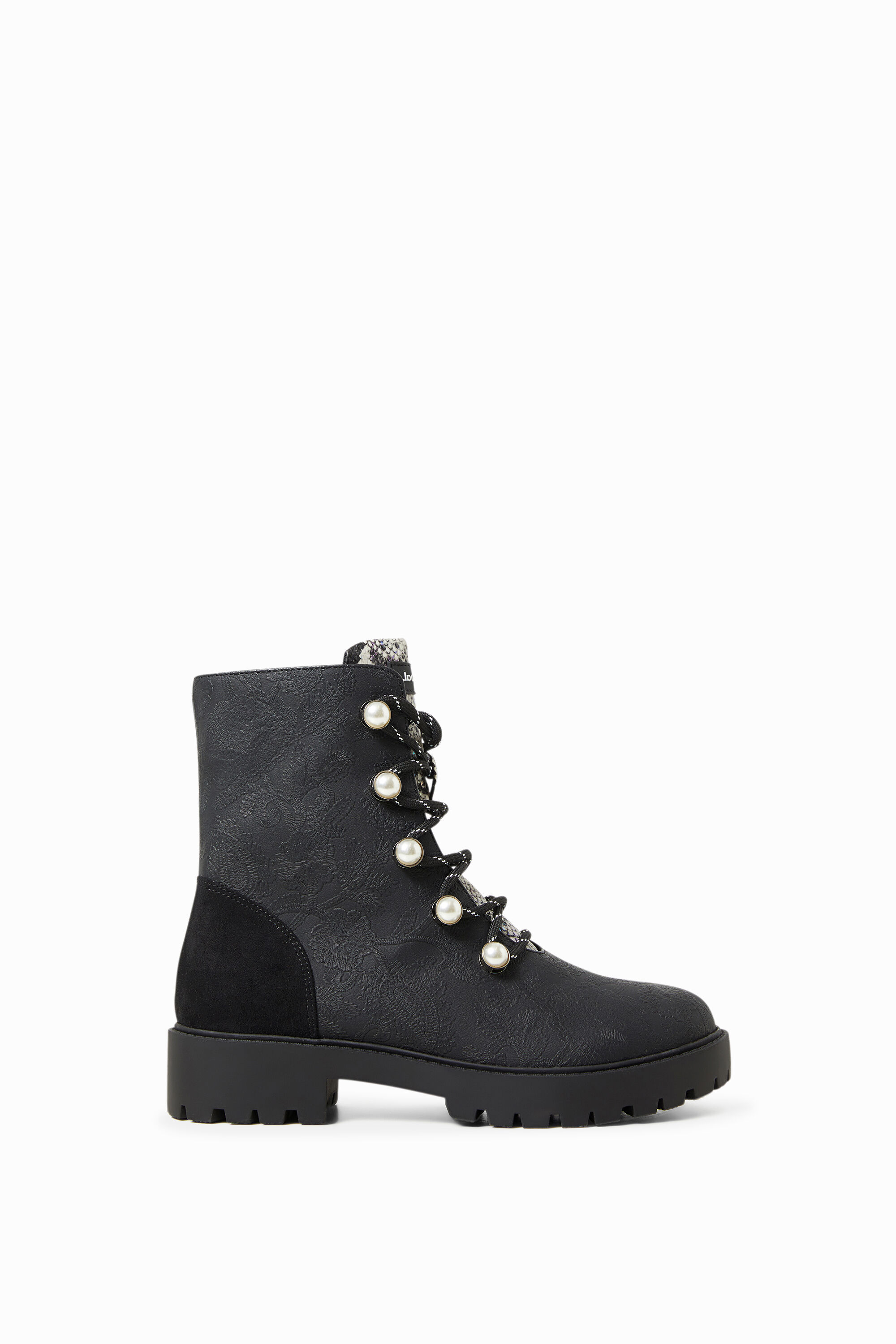 half black half white booties