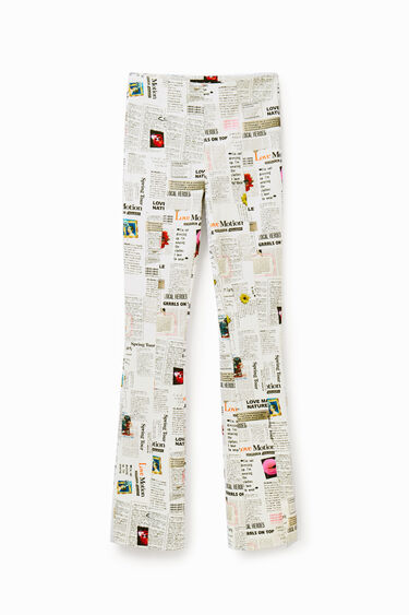 Pantaloni spacco giornale | Desigual