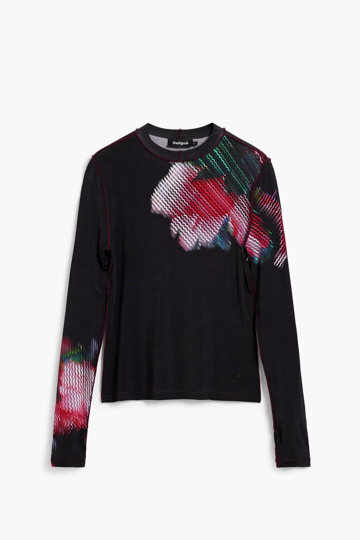 Pixelated flower T-shirt | Desigual