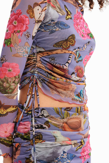 Fantasy gathered tulle T-shirt | Desigual