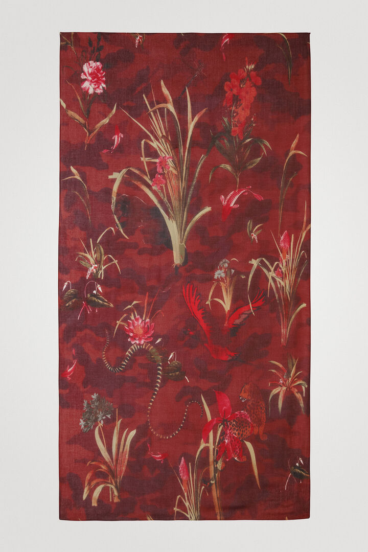 Rectangular foulard floral viscose | Desigual
