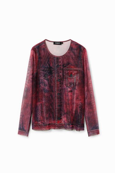 Samarreta tul efecte denim | Desigual