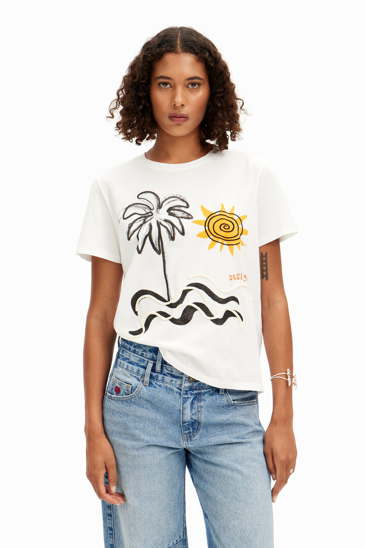 T-shirt à manches courtes île | Desigual