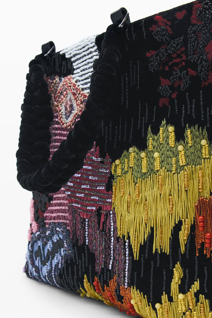 Medium beaded shoulder bag | Desigual