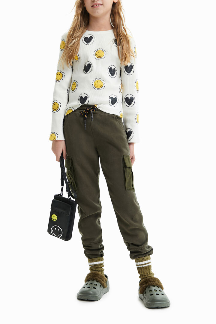 T-shirt con cuori Smiley® | Desigual