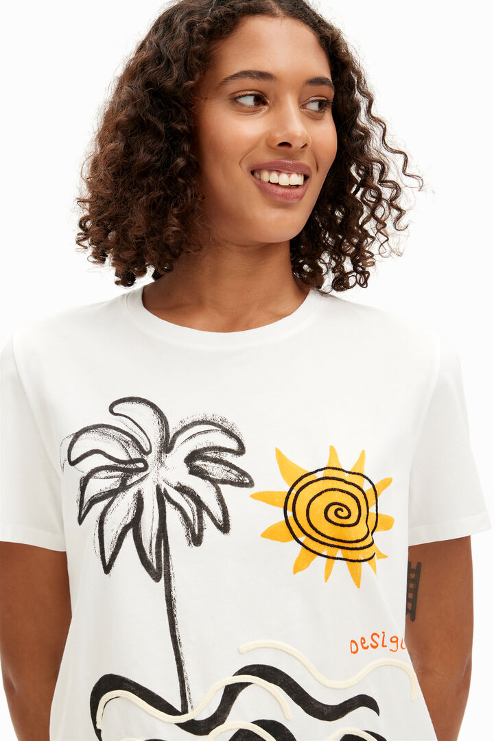 T-shirt à manches courtes île | Desigual