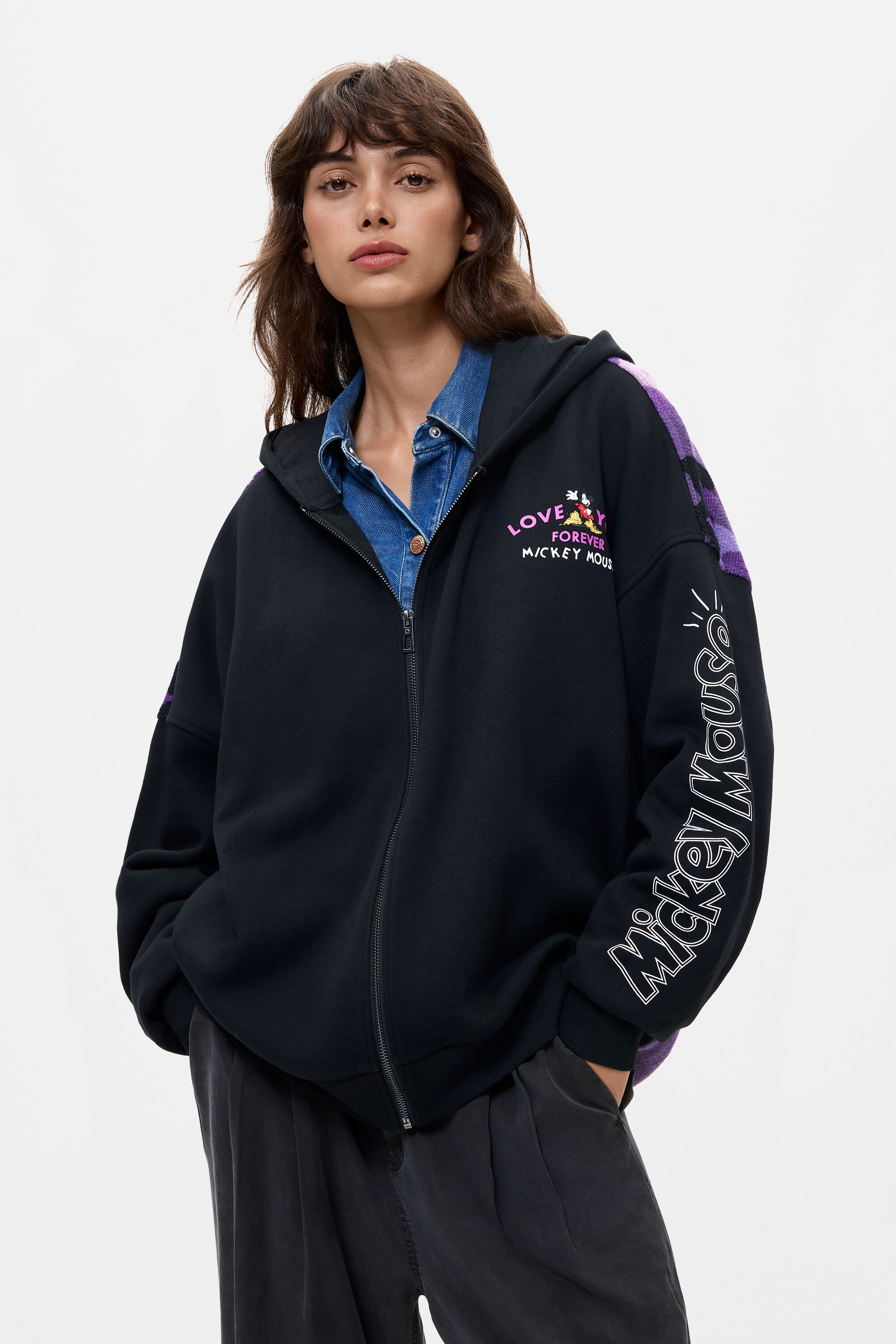 Desigual, Sudadera Mickey Disney™, Mujer, Negro, L