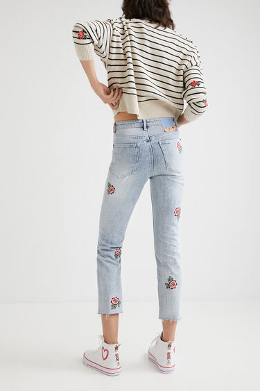 Texans Straight cropped floral | Desigual