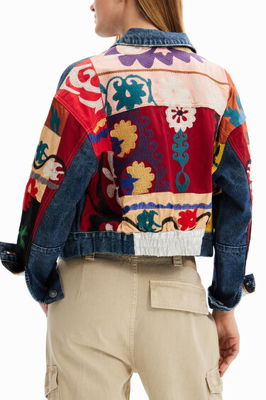 Ethnic denim trucker jacket | Desigual