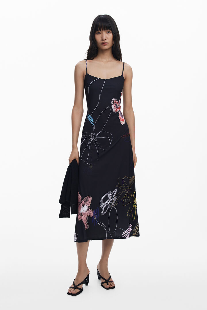2-in-1 brushstroke dress