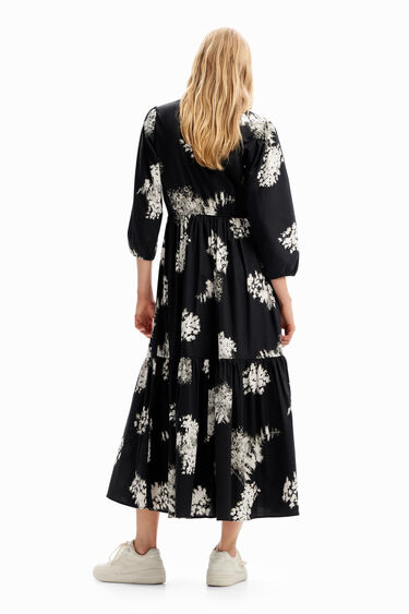 Sukienka koszulowa midi kwiaty | Desigual