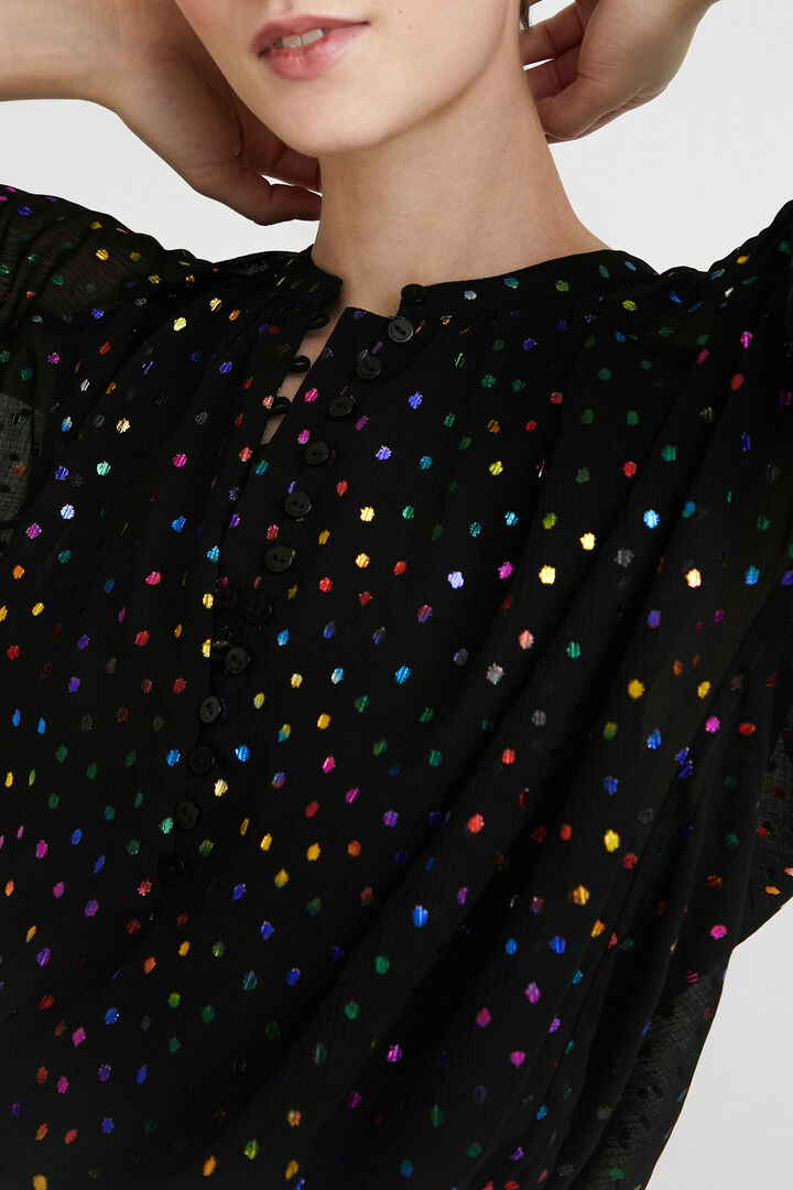 Blusa topos metalizados | Desigual