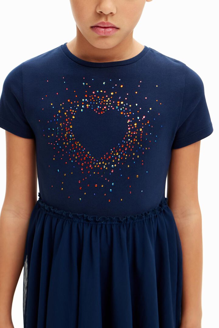 Vestido corazón strass | Desigual