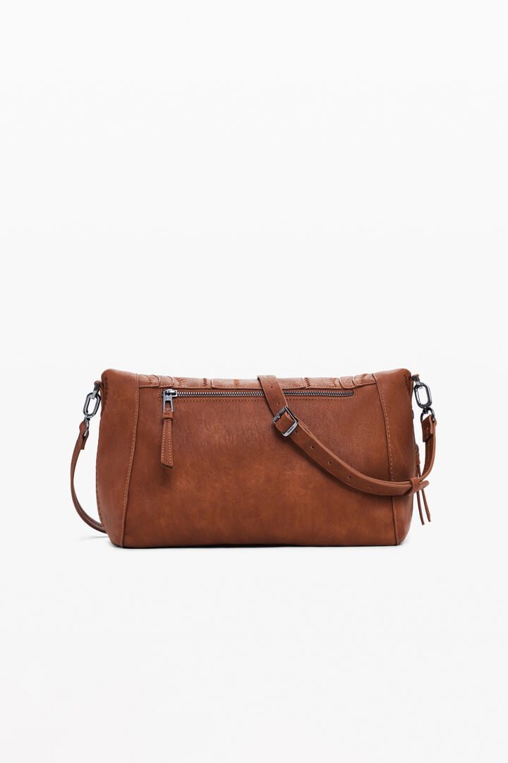 Medium embroidered faux leather bag | Desigual