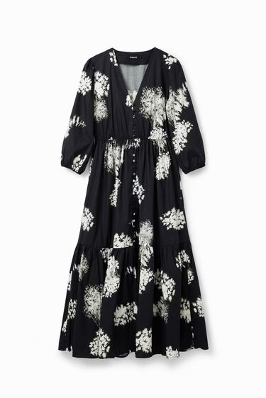 Vestido camisero midi flores | Desigual