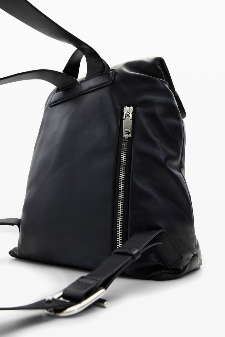 S padded leather backpack | Desigual