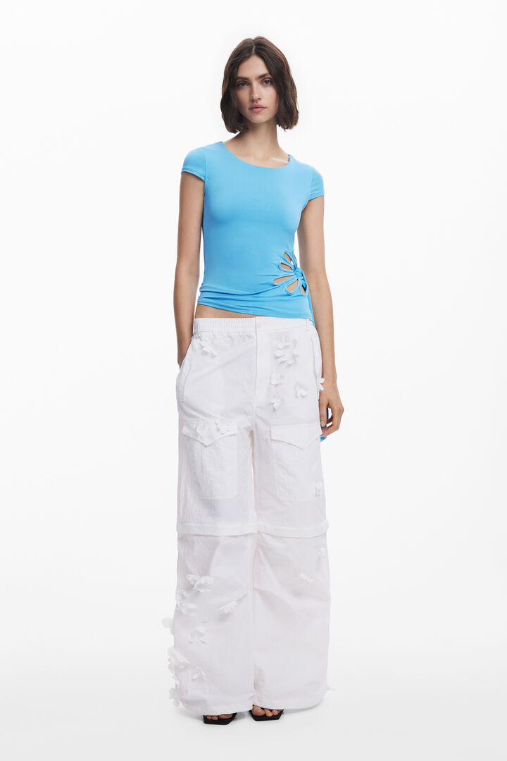 Tyler McGillivary perforated flower T-shirt
