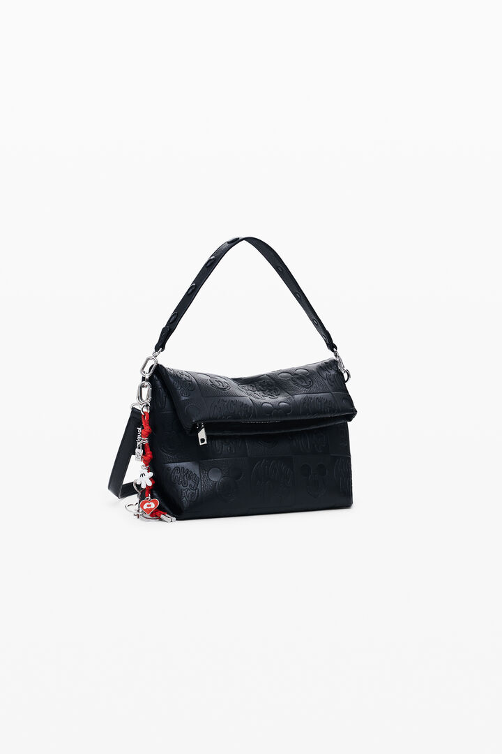Bossa de solapa efecte pell Mickey™ mitjana | Desigual