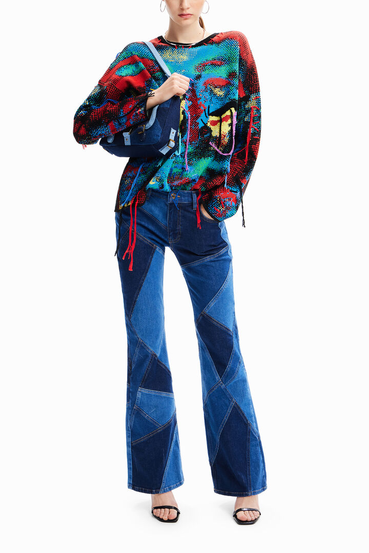 Jean flare patchwork María Escoté | Desigual