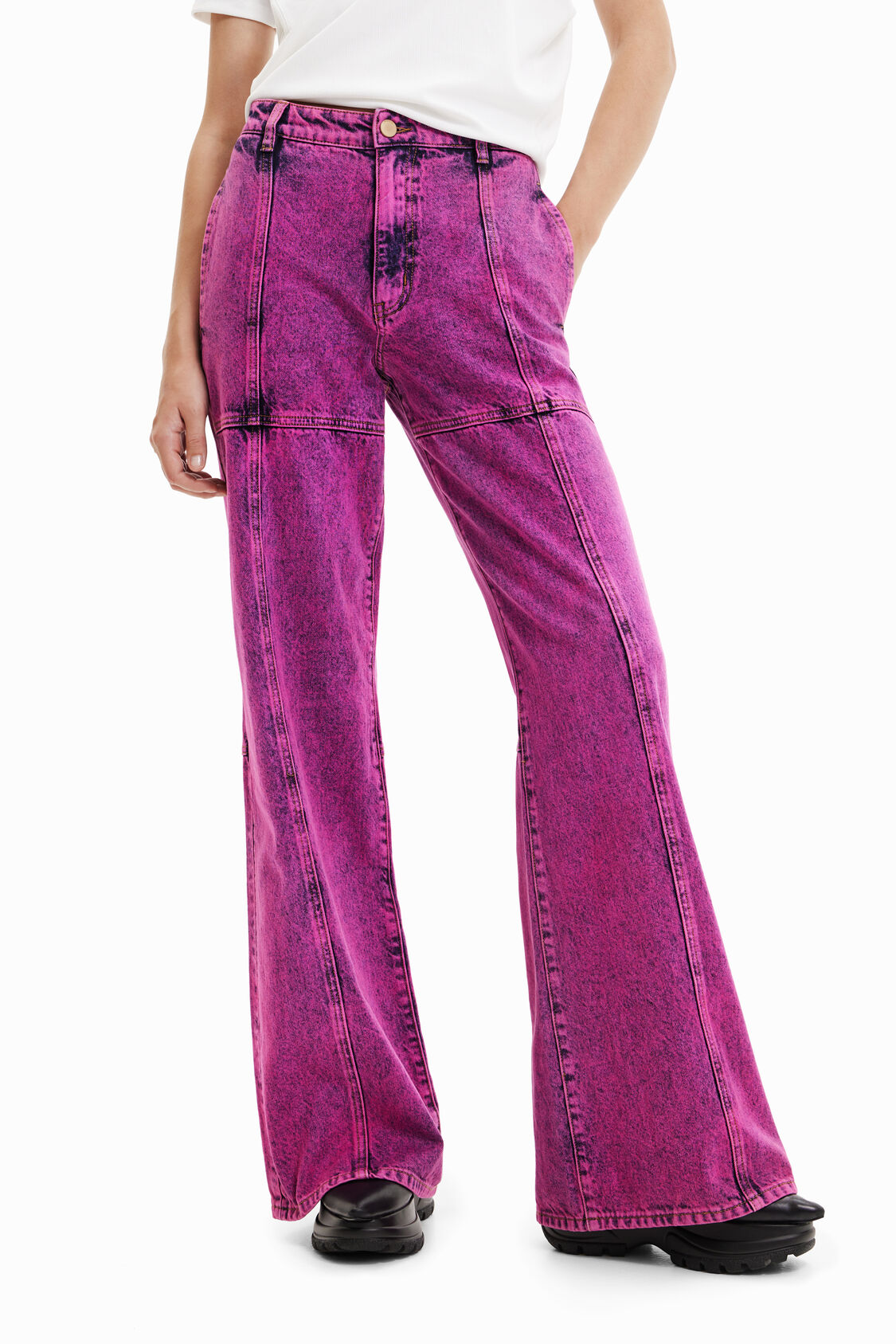 Alfombra Conflicto derrochador Vaqueros Wide leg acid wash Maitrepierre | Desigual.com