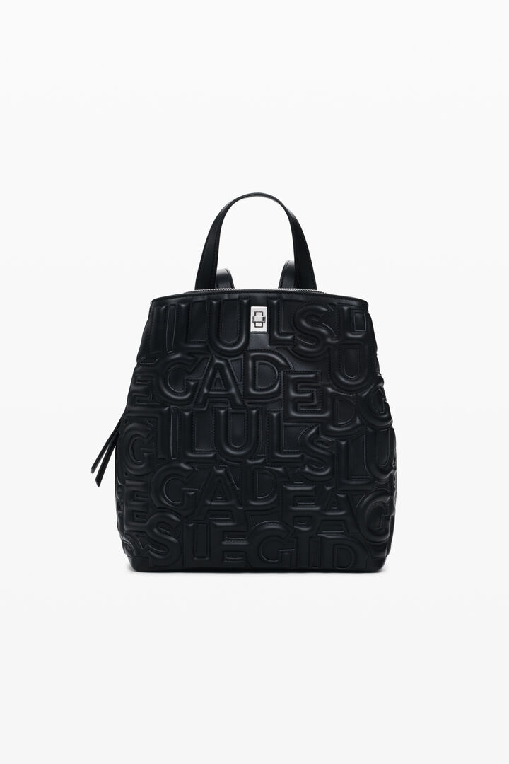 Medium backpack with perforated letters