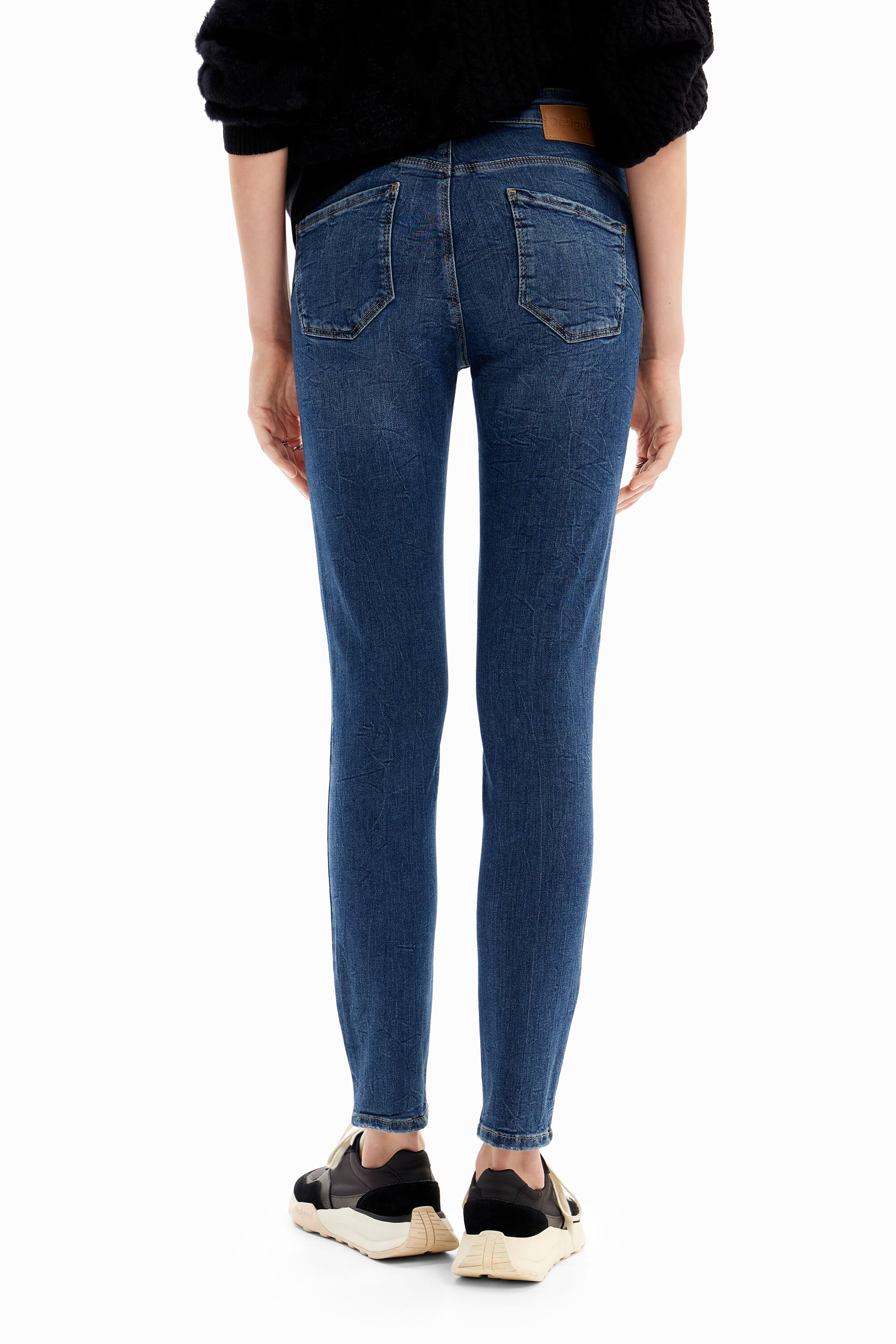 Shop Desigual Push-up Skinny Jeans In Blue