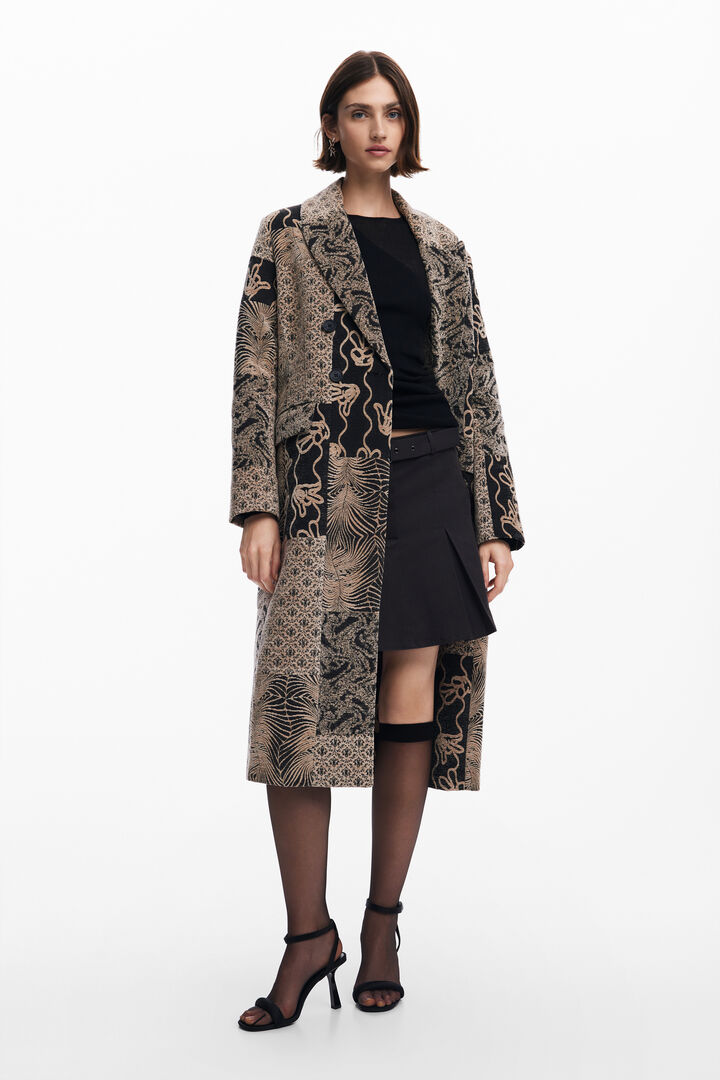 Long patch coat | Desigual
