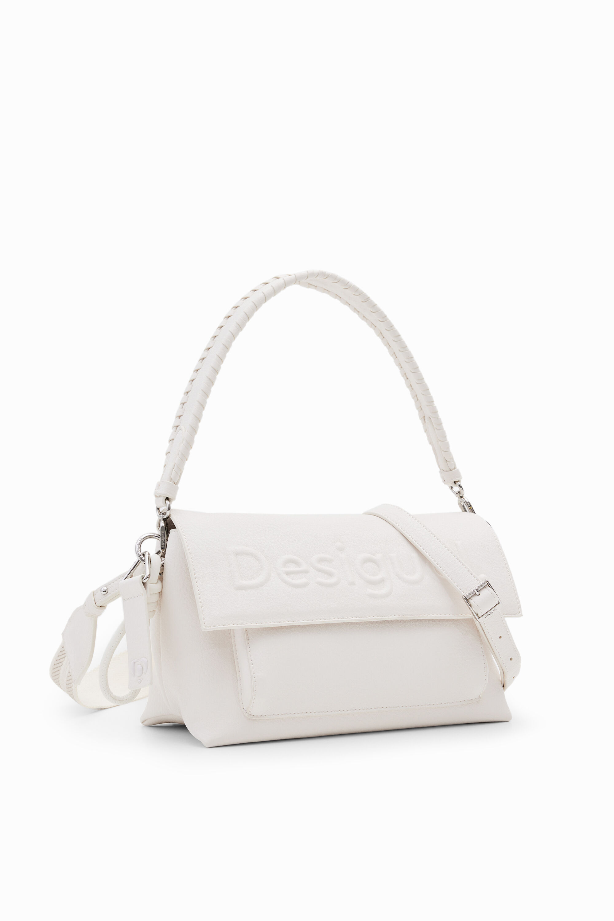 M logo crossbody bag - WHITE - U
