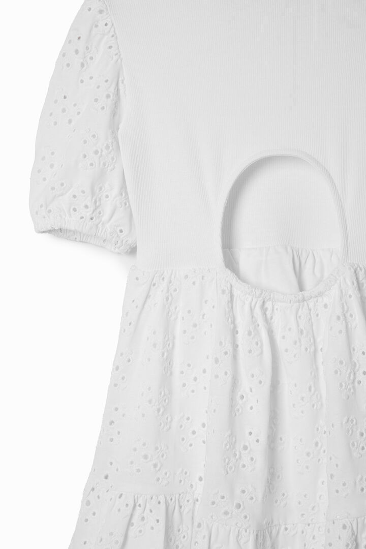 Combination Swiss embroidery dress | Desigual