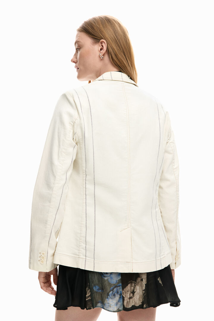 Asymmetrischer gestreifter Blazer | Desigual