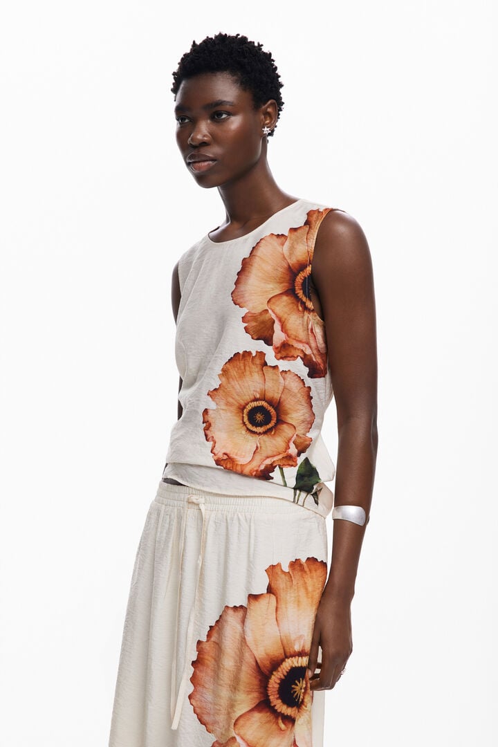 Falda midi flores | Desigual
