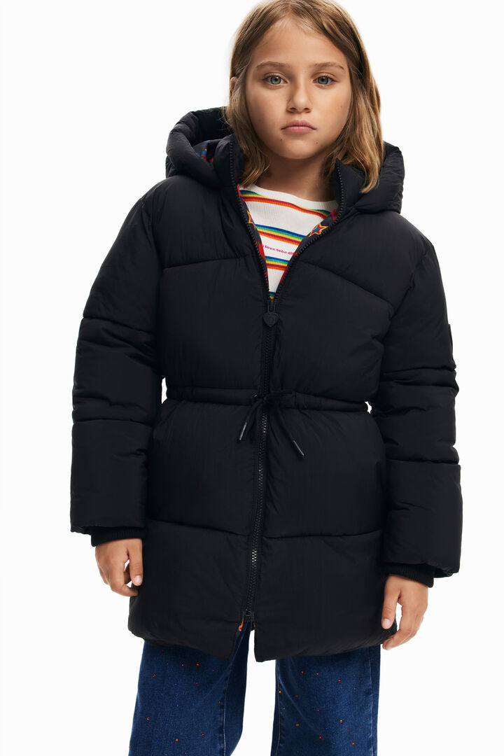 Long coat with large hood and pockets | Desigual