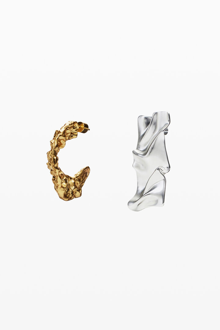 Orecchini asimmetrici placcati oro e argento Zalio | Desigual