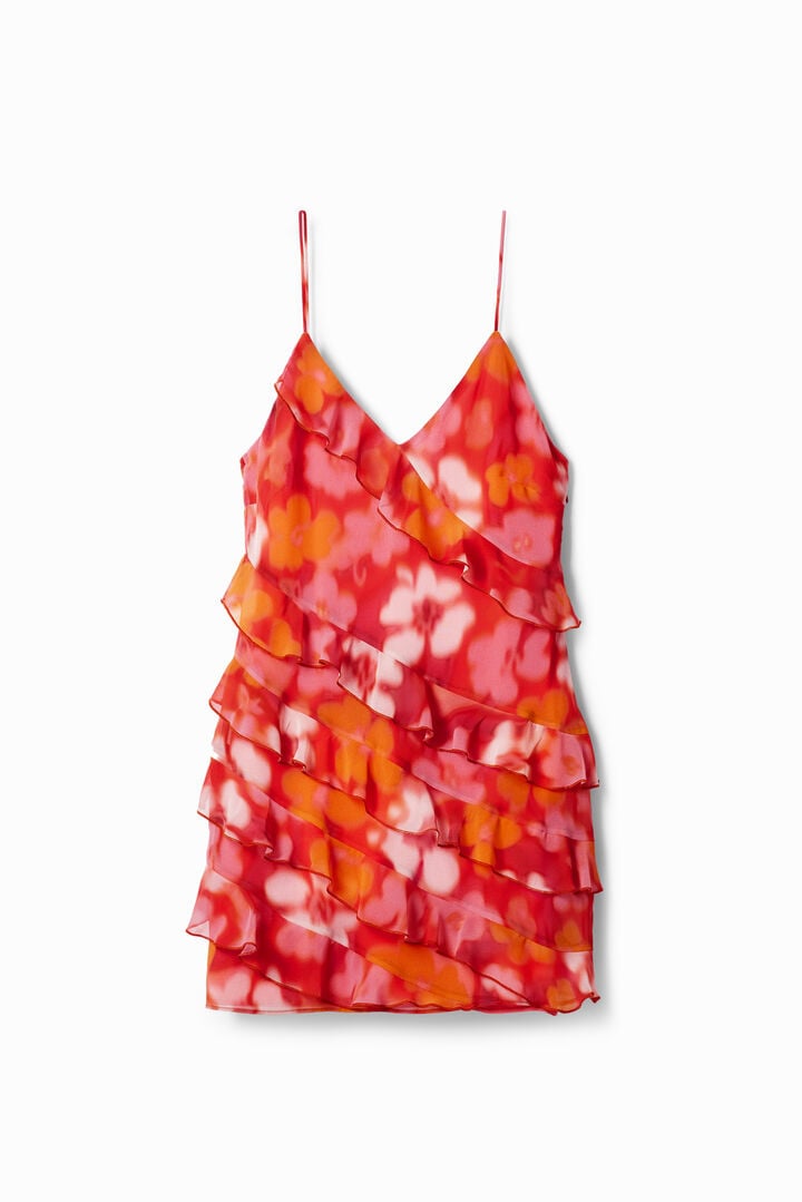 Short floral ruffle dress | Desigual