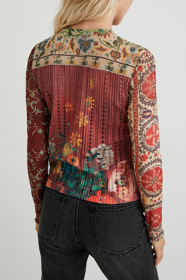 Polynesia tulle sleeve T-shirt | Desigual