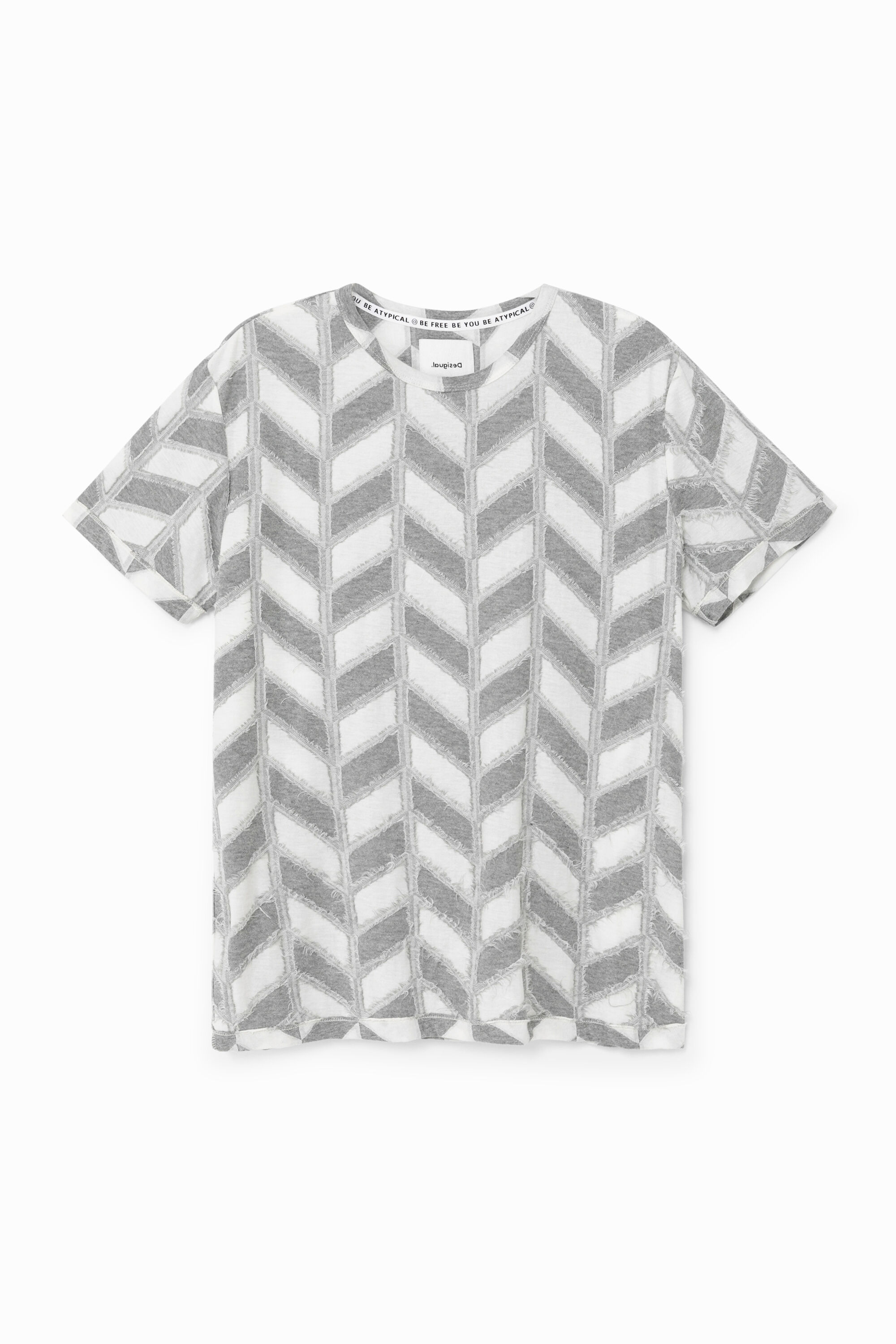 Jacquard T-shirt herringbone