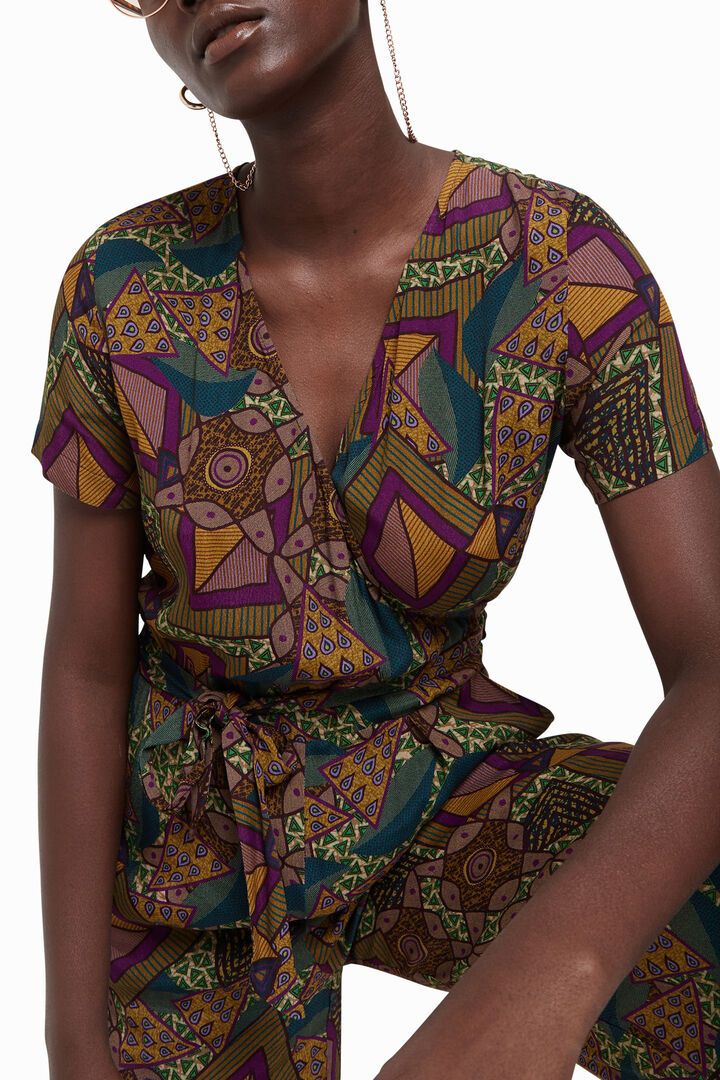 African geometric print jumpsuit | Desigual