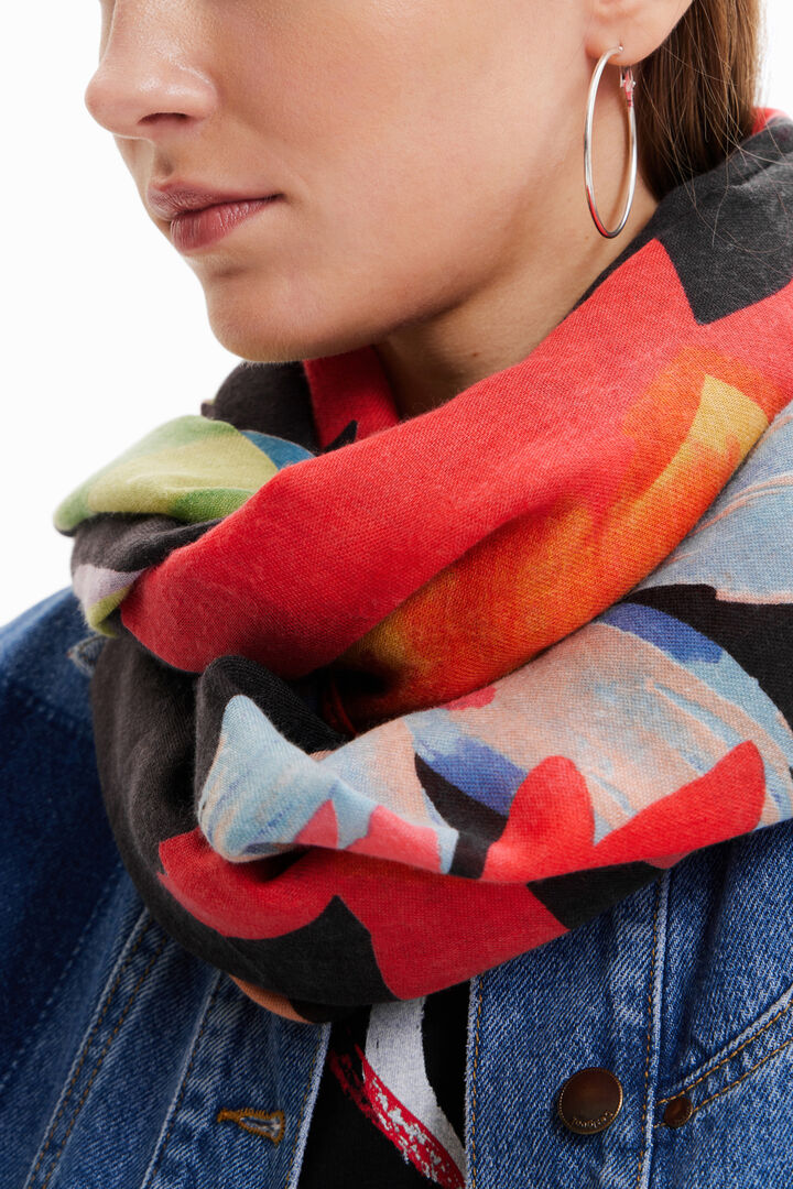 Rechteckiges Halstuch Blumen | Desigual