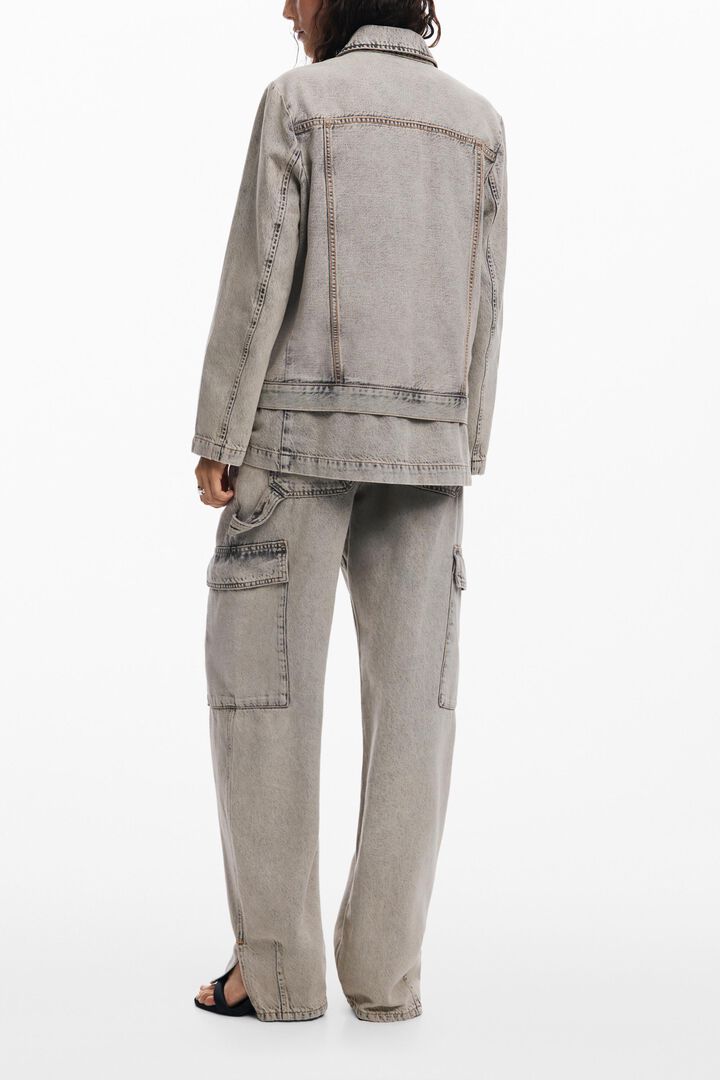 Distressed denim blazer | Desigual