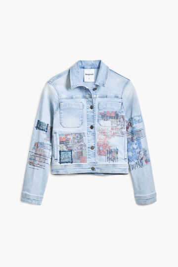 Denim jacket with patches | Desigual