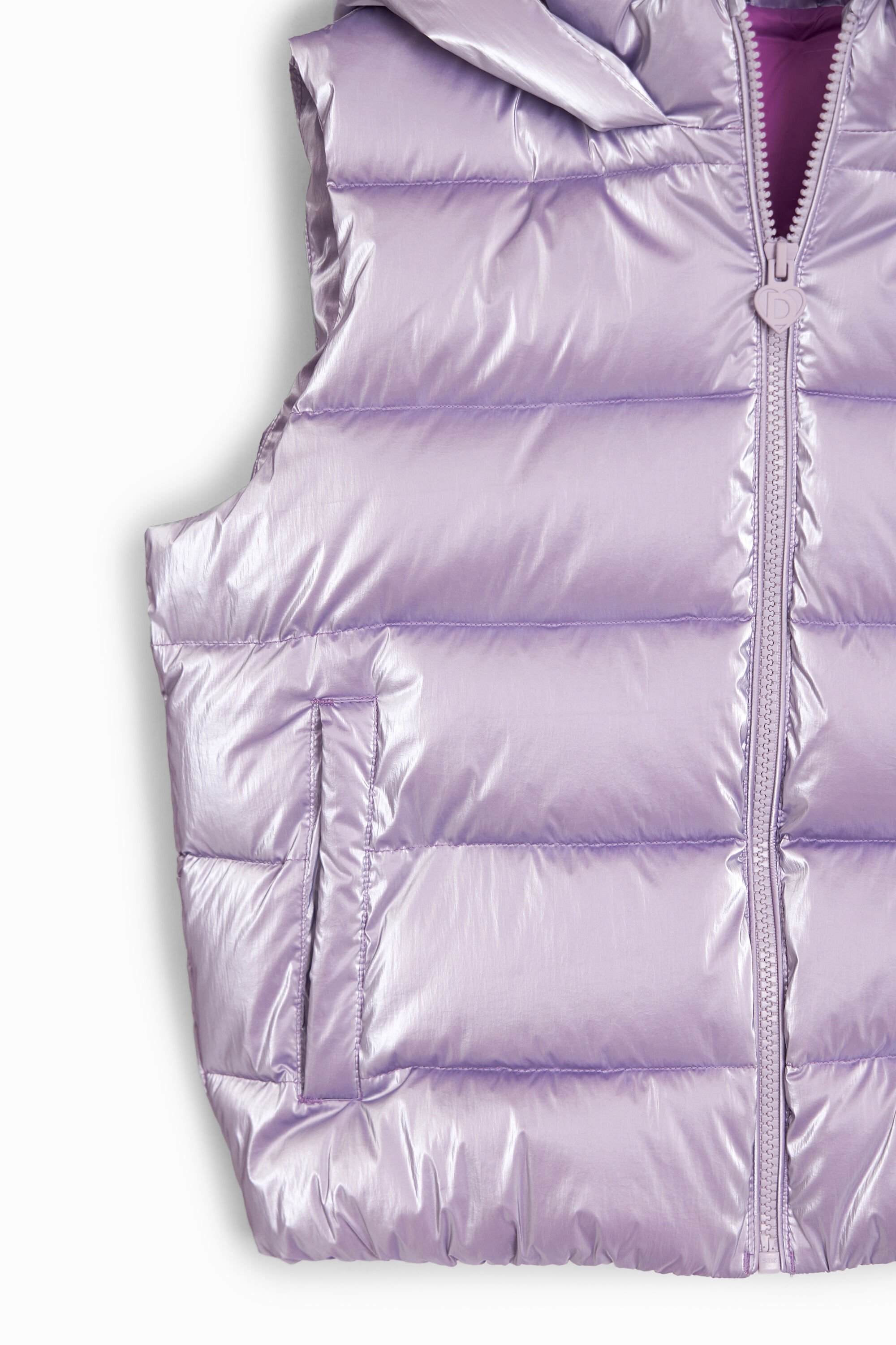 Metallic padded vest for girls I Desigual