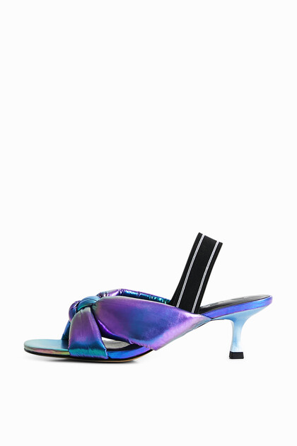 Iridescent heeled sandal